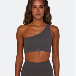 FULL SET Set Active one shoulder bra and leggings in sculptflex, size medium